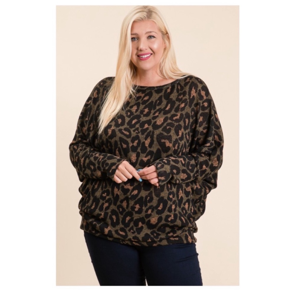 🐆Plus Size Leopard Print Tunic Top 🐆